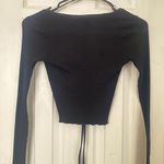 Princess Polly “Pinch Me” Cinched Black Crop Top Photo 3