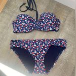 Kate Spade Botany Bay Floral Print Bikini 2 Piece Swimsuit Bandeau Medium Preppy Photo 1