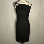 Kay Unger  Elegant Black One-Shoulder Dress Size 4 Photo 1