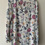 Old Navy  Floral Rose Print Long Sleeve V-Neck Blouse Size M Tall Photo 0