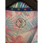 Banana Boat UPF 50+ Sun Shirt Medium Pink Floral Print Long Sleeve Half Zip Top Photo 1