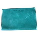 Portland Leather Green Envelope Pouch Clutch Wallet Blue Photo 2