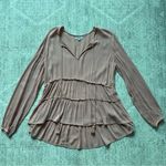 Kenzie Jeans Blush Pink Tiered Boho Coastal Ruffle Long Sleeve Blouse Top Size M Size M Photo 3