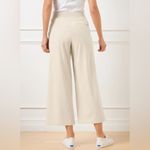 Talbots NWT T by  Lightweight Woven Utility Wide Leg Crop Pants Size L Photo 3