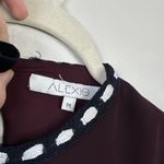 Alexis Rustam Ribbon-Trimmed Bell-Sleeve Shift Dress Plum Size Medium Autumn Photo 5