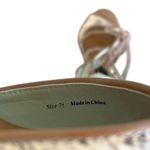 Dolce Vita Hexen Mint & Tan Lace Up Caged Animal Print Snakeskin Heels Size 7.5 Photo 8