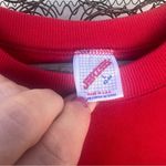 Jerzees Vintage Red Ugly Christmas Art Deco Christmas tree sweatshirt size Large Photo 4