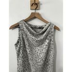 J. McLaughlin  Delilah Silver Gray Safari Cheetah Print Suede Dress XS Photo 4