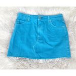 Topshop NWT High Waist Bright Blue Denim Mini Skirt Photo 3