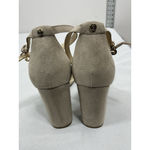 Guess Womans  Open Toe Sandals 10 M Beige Ankle Strap Block Heel Round Toe Photo 4