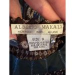 Alberto Makali Shirt Women Small Green Chiffon Paisley Top Vintage Retro Fairy Photo 8