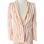 frame denim Women's Pink White Candy Pin Striped
Blazer And Short Set. Size 0 Photo 1