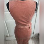 Forever 21 Pink blush velvet zip up dress with waist belt from  Photo 7
