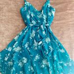 B Darlin Juniors Floral Print above the Knee Fit and Flare Dress Photo 3