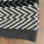 White + Warren Alpaca Jacquard Vest Charcoal Multi Longline Open Front Grey S Gray Photo 7