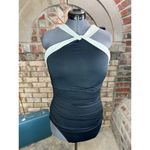 Catalina Lauren Ralph Lauren swimsuit high neck black white Photo 12