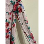 Soma Size Large Pink Floral Pajama Top Long Sleeve Cooling Rayon Button Front Photo 5