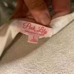 Pink Lily  White Green Floral V Neck Button Front Maxi Dress‎ Summer Casual Large Photo 5