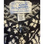 VTG Alpaca Imports Hand Knit Cardigan Sweater Alpaca Wool Snowflake Festive Black Size L Photo 1