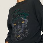 ANINE BING  Kenny Panther Sweatshirt in Vintage Black Photo 10