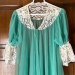 Vintage Sheba Originals Robe Palm Springs Light Green Lace Size Small Photo 1
