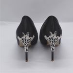 Big Tree Women's High Heel Pumps Size 7.5 Black Formal Party Wedding Shoes Photo 6