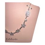 LC Lauren Conrad Lauren Conrad Silver Crystal Floral Necklace Photo 1