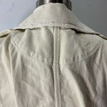 ZARA  Cotton Long Trench Coat Belted Cream White size L 8197 734 Photo 11
