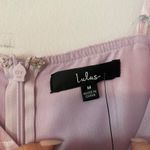 Lulus NWT  Lavender Purple Satin Pleated Floral Midi Dress Women's size Medium Photo 2