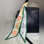 Green & Orange Bag Twilly / Scarf ‘Autumn’ NEW Photo 1