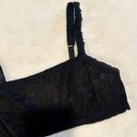 Aerie NWT  Black Coral Lace Bandeau Bralette - Size:  Large Photo 1