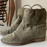 Isabel Marant  Crisi Olive Green Suede Leather Ankle Boots Women’s Size‎ 37 Photo 0