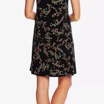 CeCe NWT by Cynthia Steffe Black Blustery Buds Floral Shift Dress Photo 3