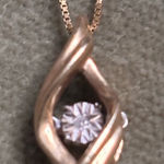 Elegant 10k Gold and diamond Pendant Necklace Photo 0