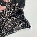 Lucky Brand Women’s Bohemian Floral Mixed Print Tie Fringe Blouse XS Peasant Photo 4