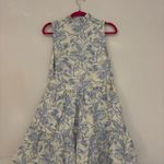 Amanda Uprichard  blue floral mini dress Photo 1