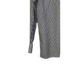 Quacker Factory  Women's Top Jeweled Embroidered Flowers Striped Button Up Medium Photo 7