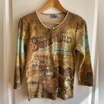 Vintage Vanilla Sugar Buffalo Bills Wild West Shirt Lace Up Rhinestone Y2K Sz M Size M Photo 0