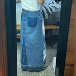 Lucky vintage grunge maxi denim skirt. Size 10. Blue Photo 2