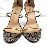Bebe Berdine Gold Snakeskin Heels Size 8 Photo 1