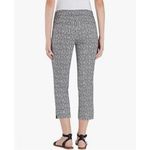 Hilary Radley Womens  Pull On Black & White Abstract Print Capri Pants - Sz XL Photo 1