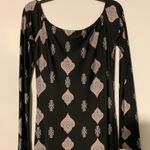 Boohoo ⭐️ Black Mandala Maxi Dress Off Shoulder S Photo 3