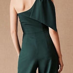 BHLDN NWT Windham Formal Crepe One-Shoulder Jumpsuit in Teal Size 2 Photo 0