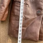 Abercrombie & Fitch  Brown Vegan Leather Blazer Jacket Women’s Sz M Photo 9