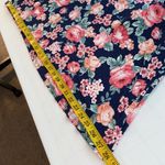 easel blouse cold shoulder ruffled across chest floral print short sleeve Sz LG Photo 3