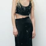 ZARA NWT  LIMITED EDITION SATIN EFFECT JEWEL TRIM SKIRT SIZE S Photo 0