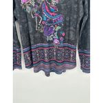 One World Womens Top XL Dancing Dead Skeletons Skulls Mardi Gras Halloween Goth Photo 1