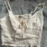 a.n.a beige Crop Top With Adjustable Straps,  Tie In The Front Photo 0