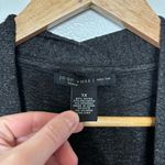 Joan Vass  Black Heathered Slouchy Open Front Cardigan Sweater W/ Pockets Size 1X Photo 2