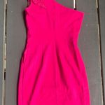 Trina Turk Ruffle One Shoulder Magenta Dress Photo 6